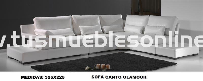 sofá de canto económico de calidad ref. mod. Glamour - Imagen 1